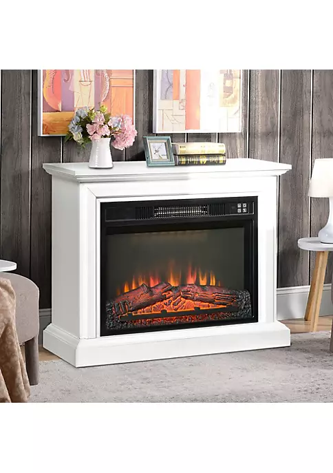 Best deal ๐ HOMCOM 31" Electric Fireplace with Dimmable Flame Effect and Mantel Freestanding Space Heater with Log Hearth and Remote Control 1400W White ๐ 6 Best deal ๐ HOMCOM 31" Electric Fireplace with Dimmable Flame Effect and Mantel Freestanding Space Heater with Log Hearth and Remote Control 1400W White ๐ - Image 4