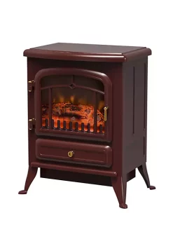 Best deal 🛒 HOMCOM Electric Fireplace Heater Freestanding Fireplace Stove with Realistic LED Log Flames and Overheating Safety Protection 750/1500W Red ✨