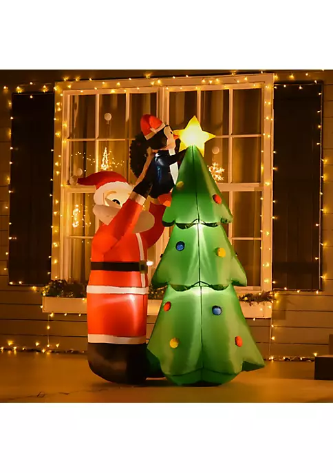 Best Pirce ๐ HOMCOM 6ft ๐ Christmas Inflatable Santa and Penguin Decorating a ๐ Christmas Tree Outdoor Blow Up Yard Decoration with LED Lights Display ๐งจ 6 Best Pirce ๐ HOMCOM 6ft ๐ Christmas Inflatable Santa and Penguin Decorating a ๐ Christmas Tree Outdoor Blow Up Yard Decoration with LED Lights Display ๐งจ - Image 4