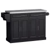 Discount โ๏ธ HOMCOM Portable Multi Storage Rolling Kitchen Island Storage Cart with Stainless Steel Top and Cabinet on Wheels Black ๐งจ 1 Discount โ๏ธ HOMCOM Portable Multi Storage Rolling Kitchen Island Storage Cart with Stainless Steel Top and Cabinet on Wheels Black ๐งจ -HOMCOM Sales Store Belk 712