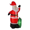 Best deal 🥰 HOMCOM 8ft 🎄 Christmas Inflatable Santa Claus with Toy Bag Outdoor Blow Up Yard Decoration with LED Lights Display 💯 -HOMCOM Sales Store Belk 722