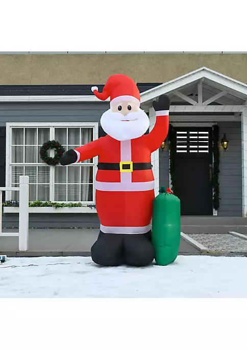 Best deal 🥰 HOMCOM 8ft 🎄 Christmas Inflatable Santa Claus with Toy Bag Outdoor Blow Up Yard Decoration with LED Lights Display 💯 6 Best deal 🥰 HOMCOM 8ft 🎄 Christmas Inflatable Santa Claus with Toy Bag Outdoor Blow Up Yard Decoration with LED Lights Display 💯 - Image 4