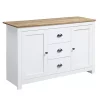 Best Sale 🥰 HOMCOM Kitchen Sideboard with Adjustable Shelves Buffet Server Cabinet Console Table with 3 Drawers White 🌟 -HOMCOM Sales Store Belk 737