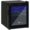 Wholesale 🔥 HOMCOM Wine Cooler with 18 Bottle Capacity Mini Beverage Fridge with Digital Temperature Control 3 Removable Shelves Glass Door Alarm Function and LED Lighting Black ✨