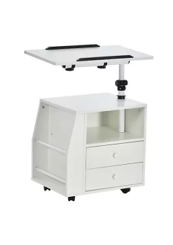 New ๐ HOMCOM Modern End/Side Table for Living Room or Bedroom with a 360 degree Adjustable Height Tabletop and Storage Drawers White ๐ฅฐ 11 New ๐ HOMCOM Modern End/Side Table for Living Room or Bedroom with a 360 degree Adjustable Height Tabletop and Storage Drawers White ๐ฅฐ -HOMCOM Sales Store Belk 761