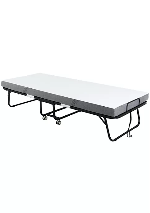 Best Pirce π€© HOMCOM Folding Bed with 4 Inch Mattress Portable Foldable Guest Bed with Sturdy Metal Frame on Wheels 78"x29"x16" βοΈ 3 Best Pirce π€© HOMCOM Folding Bed with 4 Inch Mattress Portable Foldable Guest Bed with Sturdy Metal Frame on Wheels 78"x29"x16" βοΈ