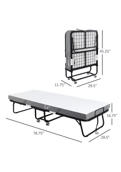 Best Pirce π€© HOMCOM Folding Bed with 4 Inch Mattress Portable Foldable Guest Bed with Sturdy Metal Frame on Wheels 78"x29"x16" βοΈ 10 Best Pirce π€© HOMCOM Folding Bed with 4 Inch Mattress Portable Foldable Guest Bed with Sturdy Metal Frame on Wheels 78"x29"x16" βοΈ -HOMCOM Sales Store Belk 775