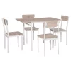 New 🌟 HOMCOM Modern 5 Piece Dining Table Set for 4 with Foldable Drop Leaf 4 Chairs and Metal Frame for Small Spaces White 🎁 -HOMCOM Sales Store Belk 777