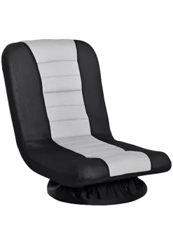 Discount 💯 HOMCOM 360 Degree Swivel Game Chair Folding Floor Sofa 5 Position Adjustable Lazy Chair Grey 🥰