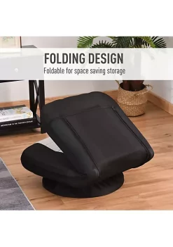 Discount 💯 HOMCOM 360 Degree Swivel Game Chair Folding Floor Sofa 5 Position Adjustable Lazy Chair Grey 🥰 -HOMCOM Sales Store Belk 790