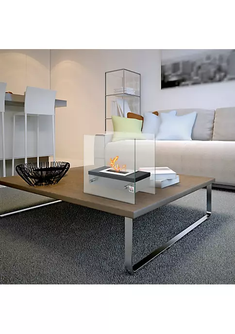 Hot Sale 👍 HOMCOM Portable Table Top Ventless Ethanol Fireplace Indoor Outdoor Fire Pit 18"x 7" Silver and Black ⭐ 4 Hot Sale 👍 HOMCOM Portable Table Top Ventless Ethanol Fireplace Indoor Outdoor Fire Pit 18"x 7" Silver and Black ⭐ - Image 2