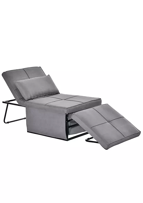 Wholesale 😀 HOMCOM 4 in 1 Multi Function Folding Single Sofa Bed with Ottoman Sleeper Adjustable Backrest Lounger Convertible Upholstered Couch For Living Room Small Space Grey 👏 3 Wholesale 😀 HOMCOM 4 in 1 Multi Function Folding Single Sofa Bed with Ottoman Sleeper Adjustable Backrest Lounger Convertible Upholstered Couch For Living Room Small Space Grey 👏