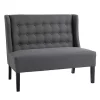 Buy ❤️ HOMCOM Wingback Double Sofa Linen Fabric Upholstery Button Tufted Loveseat Armless Couch Modern Contemporary Living Room Settee with Wood Legs Grey 🌟 1 Buy ❤️ HOMCOM Wingback Double Sofa Linen Fabric Upholstery Button Tufted Loveseat Armless Couch Modern Contemporary Living Room Settee with Wood Legs Grey 🌟 -HOMCOM Sales Store Belk 807