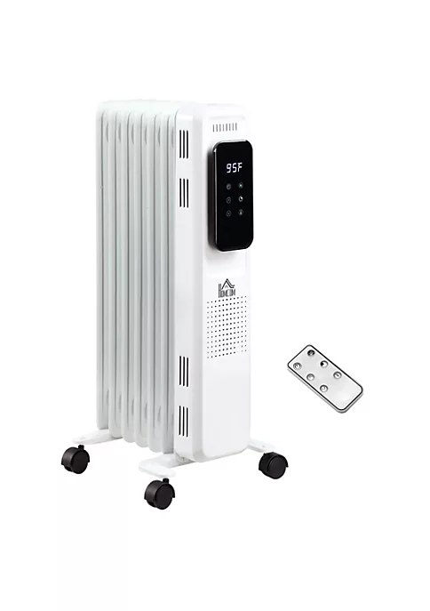 Best deal ๐คฉ HOMCOM 1500W Oil Filled Portable Radiator Heater with 3 Heat Settings Electric Space Heater with 24H Timer Over heat Protection and Remote Control White ๐ฅ 7 Best deal ๐คฉ HOMCOM 1500W Oil Filled Portable Radiator Heater with 3 Heat Settings Electric Space Heater with 24H Timer Over heat Protection and Remote Control White ๐ฅ - Image 5