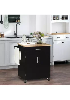 Top 10 🧨 HOMCOM Kitchen Island Cart Rolling Trolley Cart with Drawer Storage Cabinet and Towel Rack Black 🔥 -HOMCOM Sales Store Belk 841