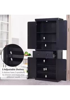 Coupon ๐ฅ HOMCOM 72" Traditional Freestanding Kitchen Pantry Cabinet Cupboard with Doors and 3 Adjustable Shelves Black ๐ 10 Coupon ๐ฅ HOMCOM 72" Traditional Freestanding Kitchen Pantry Cabinet Cupboard with Doors and 3 Adjustable Shelves Black ๐ -HOMCOM Sales Store Belk 851