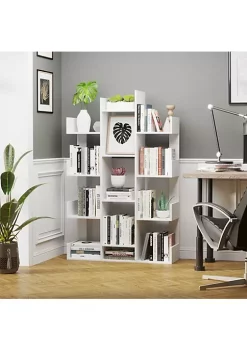 Brand new 🎉 HOMCOM Tree Bookshelf Modern Free Standing Bookcase with 13 Open Shelves Display Unit for Living Room Study Office White 🎁 -HOMCOM Sales Store Belk 872