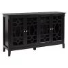 Best Pirce 🌟 HOMCOM Wood Accent Sideboard Buffet Serving Cabinet with 4 Framed Glass Doors Adjustable Shelves for Living Room Espresso 🎁 -HOMCOM Sales Store Belk 874
