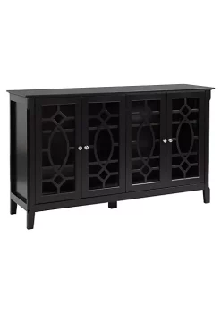 Best Pirce 🌟 HOMCOM Wood Accent Sideboard Buffet Serving Cabinet with 4 Framed Glass Doors Adjustable Shelves for Living Room Espresso 🎁
