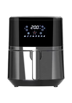 Budget 💯 HOMCOM Air Fryers 4Qt 4 in 1 Hot Oven with Air Fry Roast Broil Crisp Bake Function Digital Touchscreen 60 Min Timer 8 Preset and Nonstick Basket BPA Free ⭐