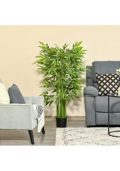 Brand new ❤️ HOMCOM 4FT Artificial Bamboo Tree Faux Decorative Plant in Nursery Pot for Indoor Outdoor Décor 🔥 -HOMCOM Sales Store Belk 904