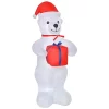 Buy ⌛ HOMCOM 6ft 🎅 Christmas Inflatable Polar Bear with a Present Outdoor Blow Up Yard Decoration with LED Lights Display 😀 -HOMCOM Sales Store Belk 906