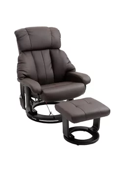 Flash Sale ๐ HOMCOM Recliner with Ottoman Footrest Recliner Chair with Vibration Massage Faux Leather and Swivel Wood Base for Living Room and Bedroom Brown ๐ฅฐ 11 Flash Sale ๐ HOMCOM Recliner with Ottoman Footrest Recliner Chair with Vibration Massage Faux Leather and Swivel Wood Base for Living Room and Bedroom Brown ๐ฅฐ -HOMCOM Sales Store Belk 935