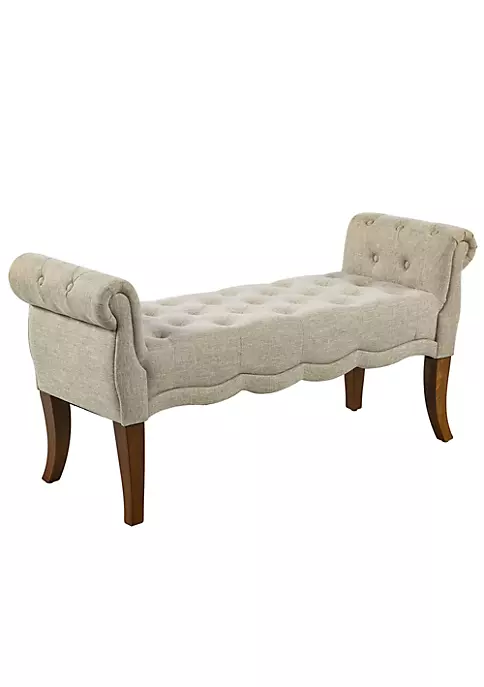 Hot Sale โจ HOMCOM Traditional Style Entryway Bed End ๐ Shoe Bench with Button Tufted and Rounded Arm for Living Room Beige ๐คฉ 3 Hot Sale โจ HOMCOM Traditional Style Entryway Bed End ๐ Shoe Bench with Button Tufted and Rounded Arm for Living Room Beige ๐คฉ