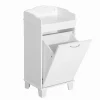 Flash Sale ✔️ HOMCOM 31" Tilt Out Laundry Hamper Free Standing Home Organizer Hamper Bathroom Storage Cabinet White 🔥 -HOMCOM Sales Store Belk 941