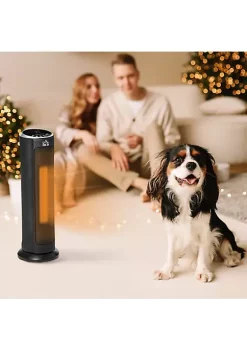 Cheap 😉 HOMCOM 2 In 1 Portable Electric Tower Heater Oscillating Space Heater with 12H Timer Three Heating Modes(High Low Fan) 750/1500W for Indoor Use Black ⭐ -HOMCOM Sales Store Belk 95