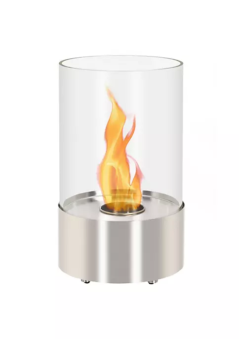 Wholesale ๐ฅ HOMCOM Free Standing Tabletop Alcohol Fireplace Ventless Bio Ethanol Fire Pit with Tempered Glass Screen Stainless Steel Burner for Indoor / Outdoor Use Silver ๐ 4 Wholesale ๐ฅ HOMCOM Free Standing Tabletop Alcohol Fireplace Ventless Bio Ethanol Fire Pit with Tempered Glass Screen Stainless Steel Burner for Indoor / Outdoor Use Silver ๐ - Image 2