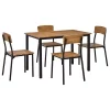 Budget 😍 HOMCOM 5 Piece Modern Industrial Dining Table and Chairs Set for Small Space kitchen Dining room 😍 -HOMCOM Sales Store Belk 975