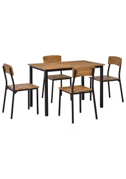 Budget 😍 HOMCOM 5 Piece Modern Industrial Dining Table and Chairs Set for Small Space kitchen Dining room 😍 -HOMCOM Sales Store Belk 979
