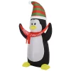 Brand new 🤩 HOMCOM 8ft 🎁 Christmas Inflatable Penguin with Merry 🎁 Christmas Banner Outdoor Blow Up Yard Decoration with LED Lights Display ⌛ -HOMCOM Sales Store Belk 980