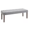 Outlet โ HOMCOM Simple Tufted Upholstered Ottoman Accent Bench with Soft Comfortable Cushion and Fashionable Modern Design Grey ๐ 2 Outlet โ HOMCOM Simple Tufted Upholstered Ottoman Accent Bench with Soft Comfortable Cushion and Fashionable Modern Design Grey ๐ -HOMCOM Sales Store Belk 985