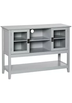 Buy ✨ HOMCOM Modern Sideboard Buffet Entryway Storage Cabinet with Framed Glass Doors Multiple Storage Options and Anti Topple Grey 💯 -HOMCOM Sales Store Belk 994