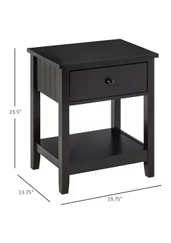 Top 10 ✨ HOMCOM Modern Style Nightstand Side Table with Drawer and Storage Shelf for Bedroom or Living Room Black 😍 -HOMCOM Sales Store Belk 997